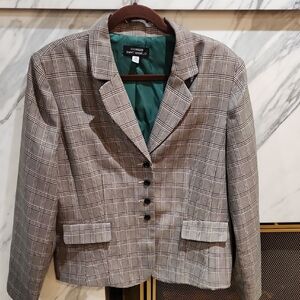 Giorgio Sant Angelo Plaid Blazer with Green Lining